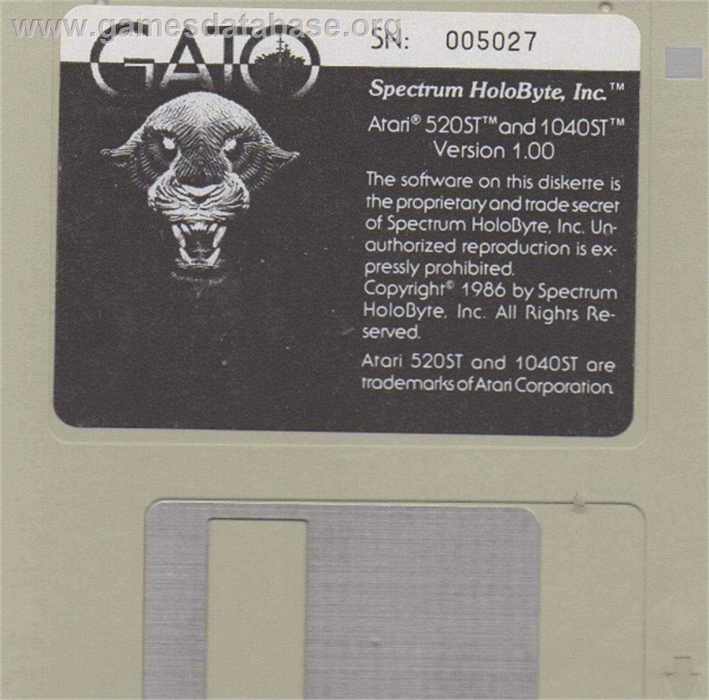 GATO - Atari ST - Artwork - Disc