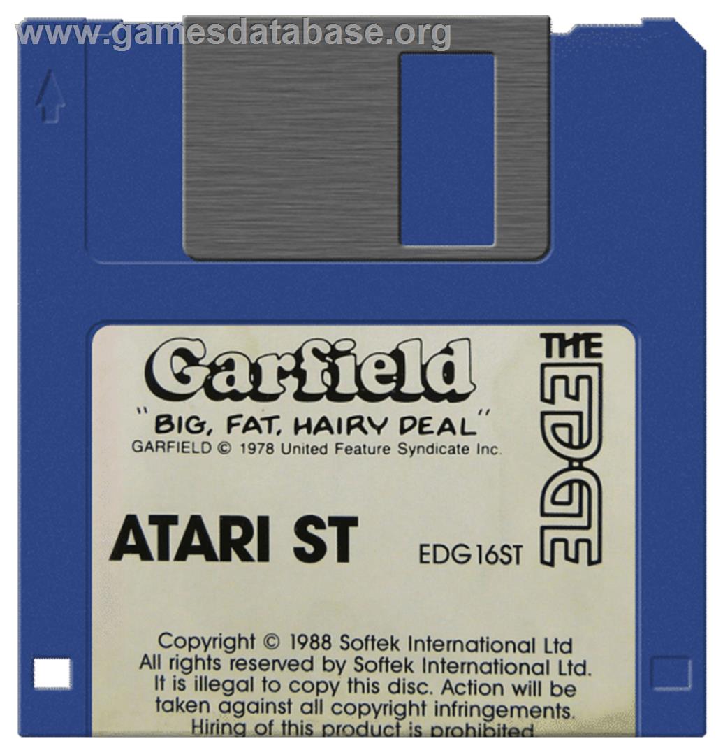 Garfield: Big, Fat, Hairy Deal - Atari ST - Artwork - Disc