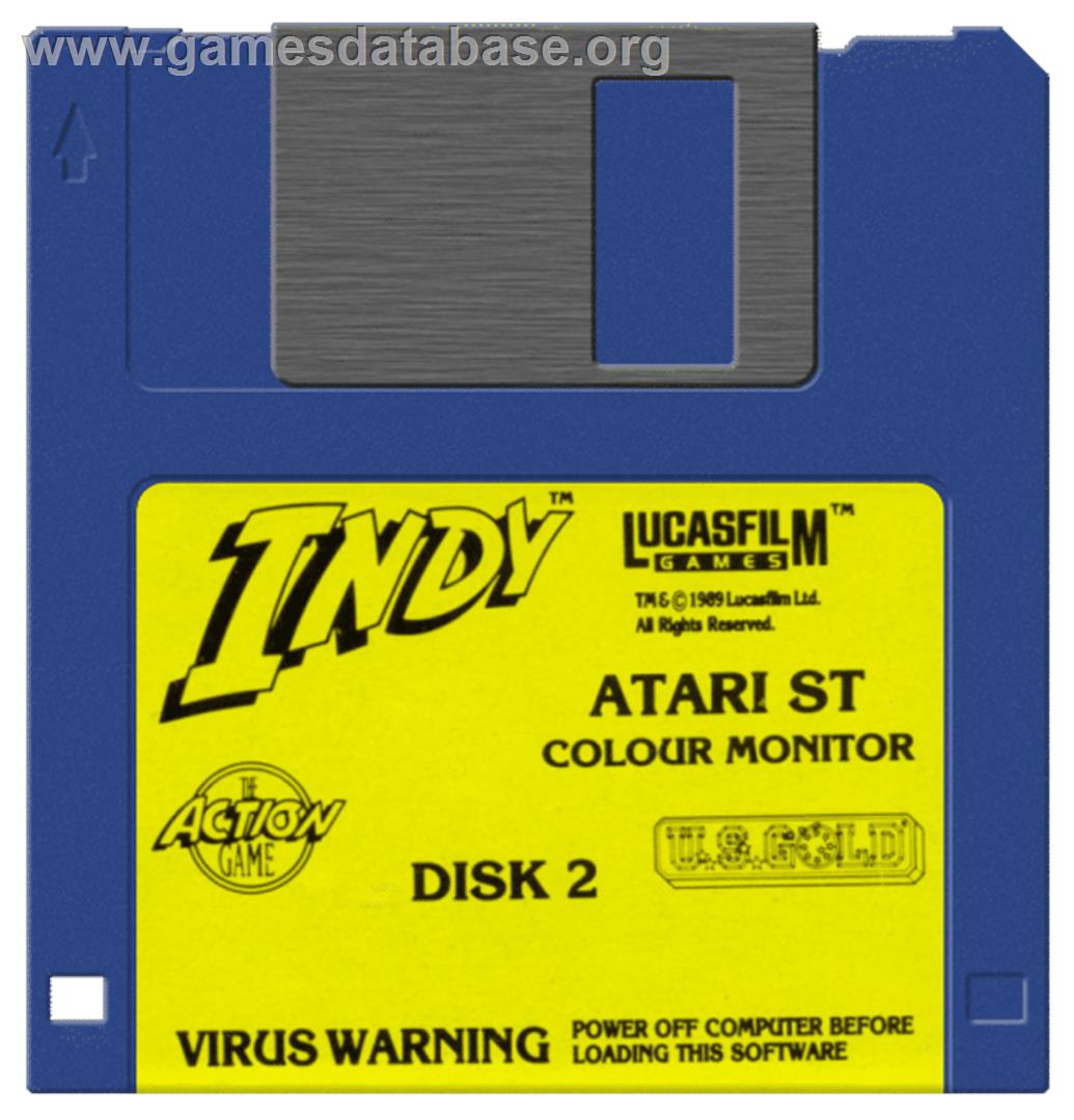 Indiana Jones And The Last Crusade - The Action Game - Atari ST - Artwork - Disc