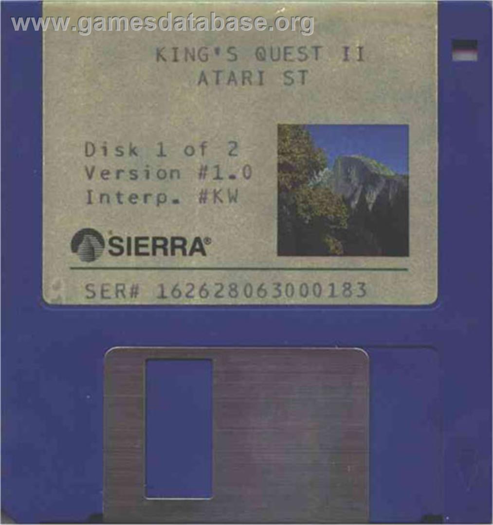 King's Quest II: Romancing the Throne - Atari ST - Artwork - Disc