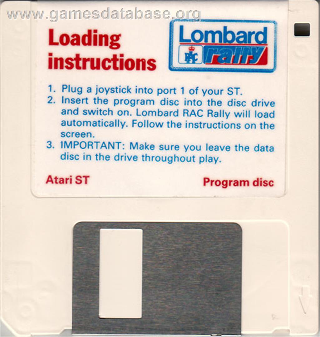 Lombard RAC Rally - Atari ST - Artwork - Disc