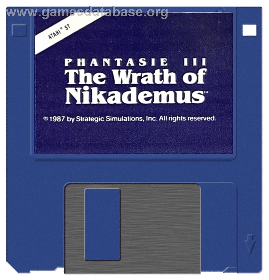 Phantasie 3 - The Wrath Of Nikademus - Atari ST - Artwork - Disc