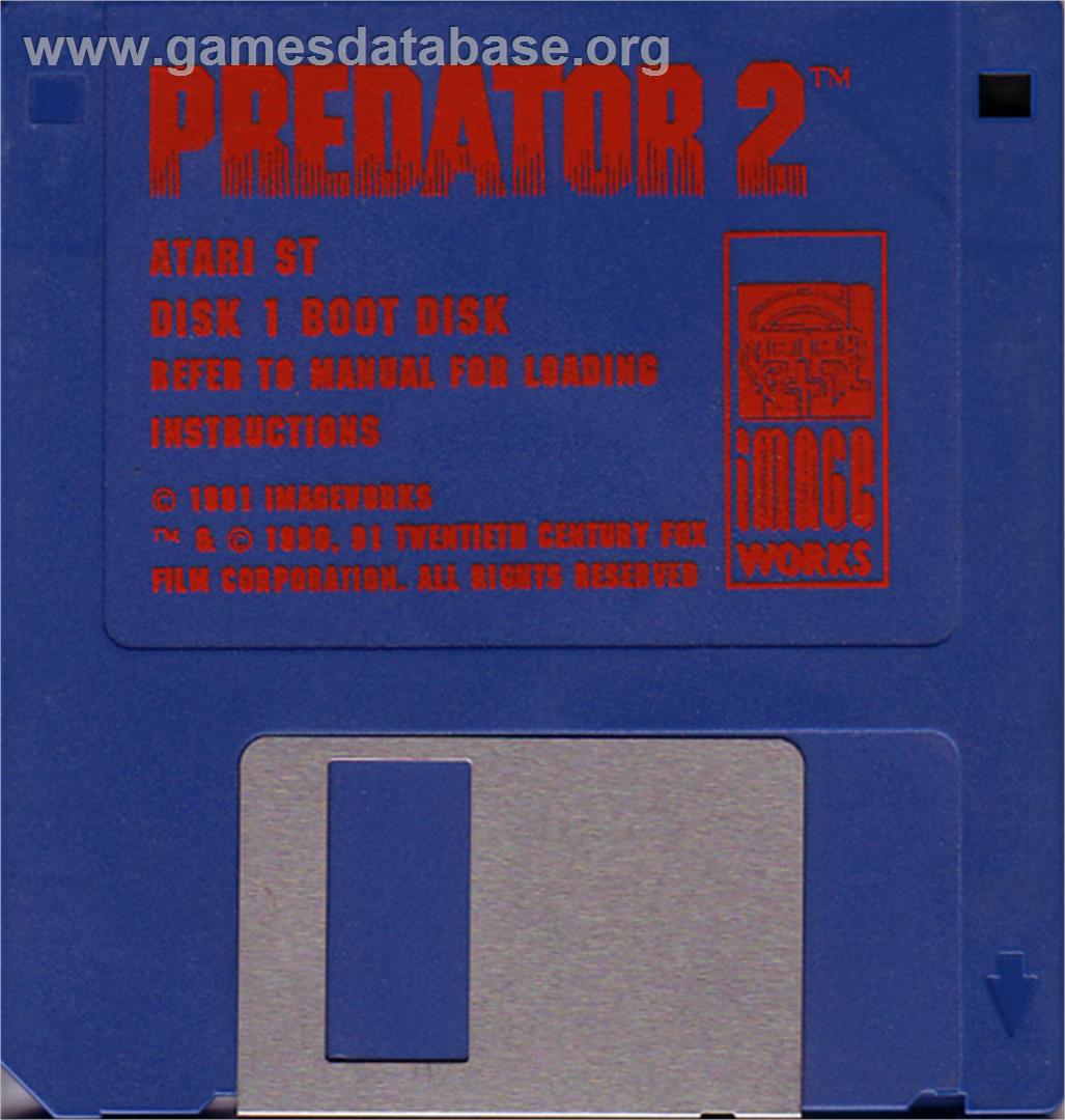 Predator 2 - Atari ST - Artwork - Disc