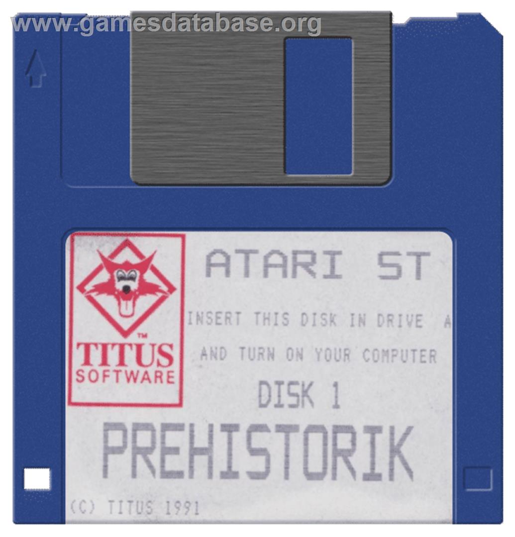 Prehistorik - Atari ST - Artwork - Disc