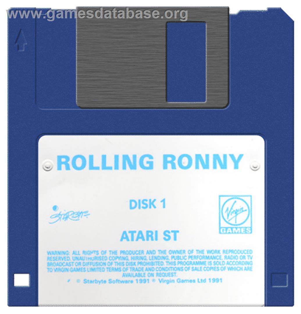 Rolling Ronny - Atari ST - Artwork - Disc