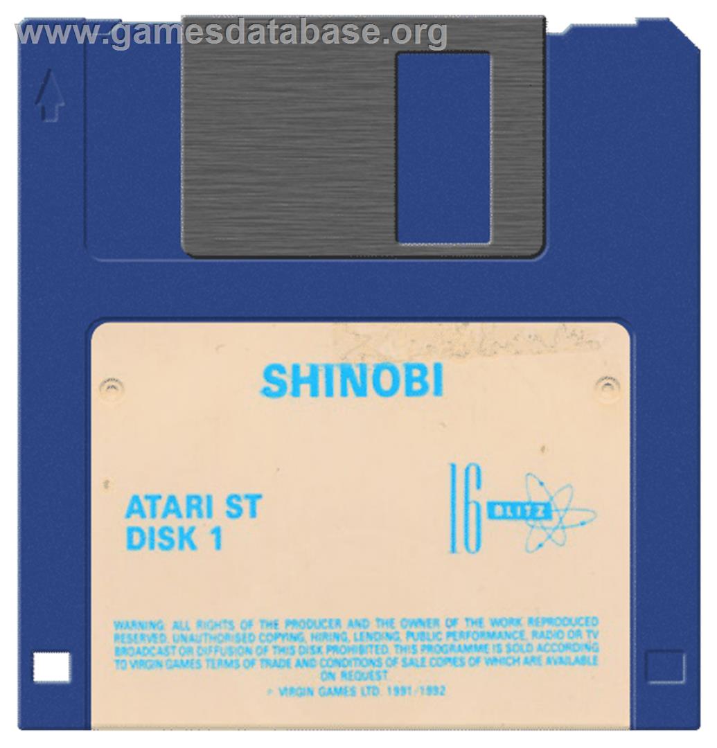 Shinobi - Atari ST - Artwork - Disc