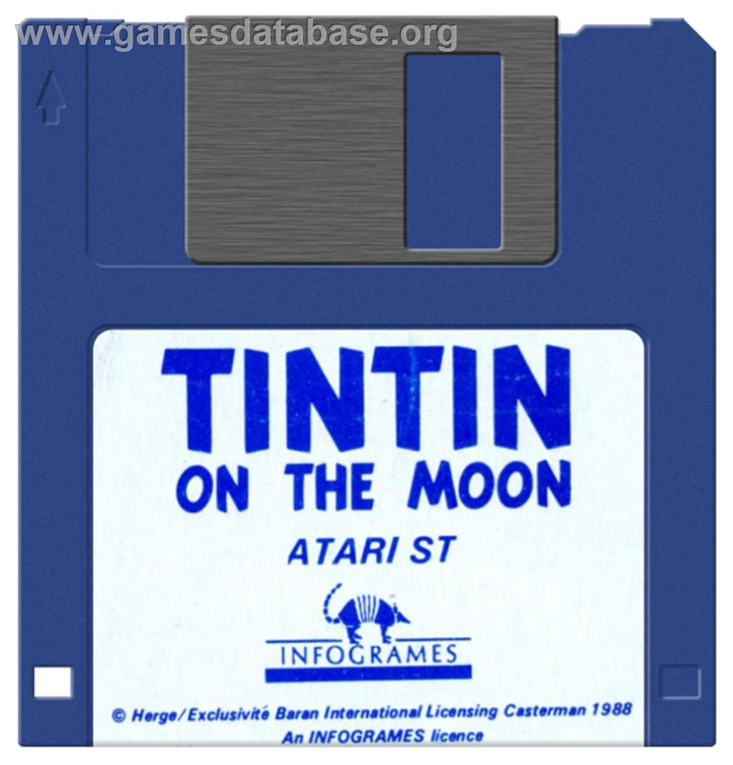Tintin on the Moon - Atari ST - Artwork - Disc