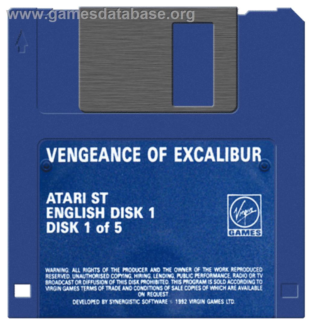 Vengeance of Excalibur - Atari ST - Artwork - Disc