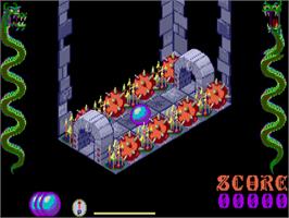 In game image of Airball on the Atari ST.