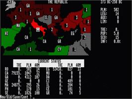In game image of Annals Of Rome on the Atari ST.