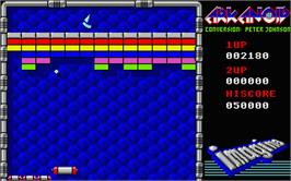 In game image of Arkanoid on the Atari ST.