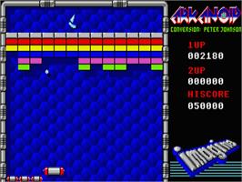 In game image of Arkanoid on the Atari ST.