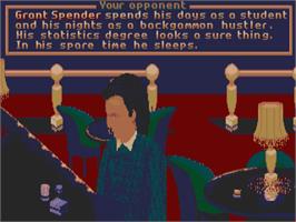 In game image of Backgammon Royale on the Atari ST.