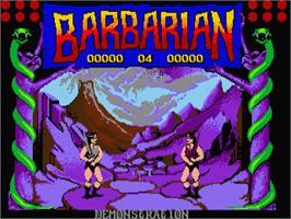 In game image of Barbarian on the Atari ST.