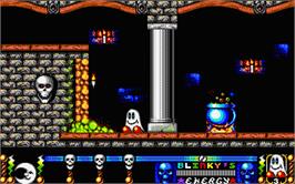 In game image of Blinky's Scary School on the Atari ST.