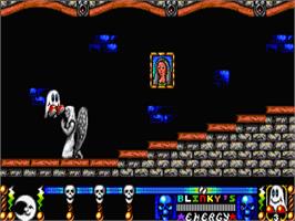In game image of Blinky's Scary School on the Atari ST.