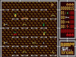 In game image of Bumpy on the Atari ST.