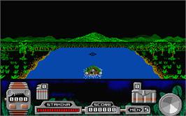 In game image of Butcher Hill on the Atari ST.
