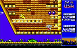 In game image of CJ In the USA on the Atari ST.