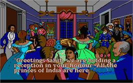 In game image of Champion of the Raj on the Atari ST.
