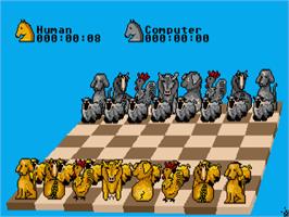 In game image of Chess Player 2150 on the Atari ST.