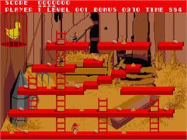 In game image of Chuckie Egg on the Atari ST.