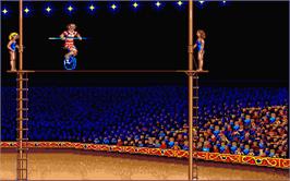 In game image of Circus Games on the Atari ST.
