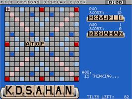 In game image of Computer Scrabble De Luxe on the Atari ST.