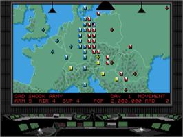 In game image of Conflict - Europe on the Atari ST.