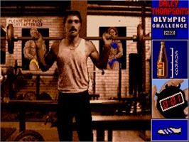 In game image of Daley Thompson's Olympic Challenge on the Atari ST.
