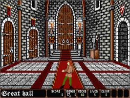 In game image of Dark Castle on the Atari ST.