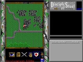 In game image of Disciples of Steel on the Atari ST.
