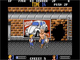 In game image of Double Dragon on the Atari ST.