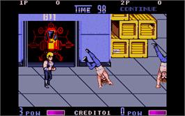 In game image of Double Dragon II - The Revenge on the Atari ST.