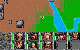 In game image of Dragons of Flame on the Atari ST.