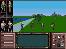 In game image of Drakkhen on the Atari ST.