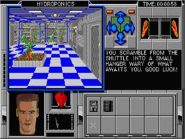 In game image of Federation Quest 1 - B.S.S. Jane Seymour on the Atari ST.
