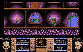 In game image of Flimbo's Quest on the Atari ST.