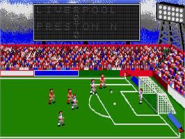 In game image of Football Manager on the Atari ST.