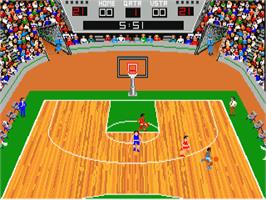 In game image of GBA Championship Basketball - Two-on-Two on the Atari ST.
