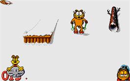 In game image of Garfield: Winter's Tail on the Atari ST.