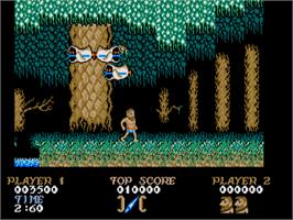 In game image of Ghosts 'n Goblins on the Atari ST.