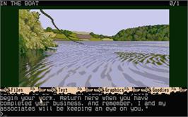 In game image of Guild of Thieves on the Atari ST.