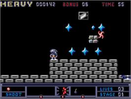 In game image of Hard 'n Heavy on the Atari ST.