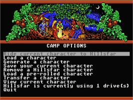 In game image of Hillsfar on the Atari ST.
