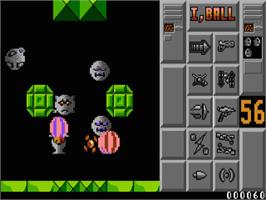In game image of I, Ball on the Atari ST.