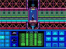 In game image of Impossible Mission 2 on the Atari ST.