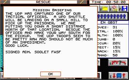 In game image of Joe Blade 2 on the Atari ST.