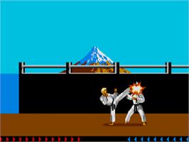 In game image of Karateka on the Atari ST.
