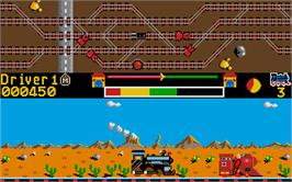 In game image of Loco-Motion on the Atari ST.